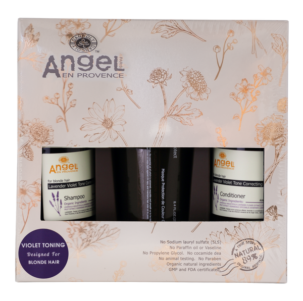 Angel Professional LAVENDER VIOLET Duo + Orange Flower Mask Gift Pack - Kess Hair and Beauty