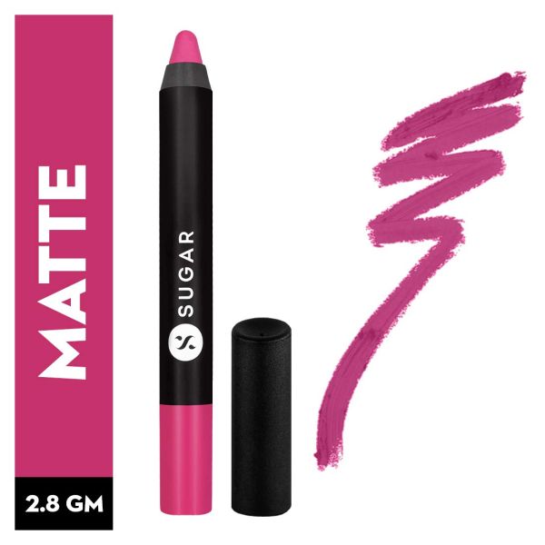 Sugar - Matte As Hell Crayon Lipstick Color: 02 Mary Poppins (Fuchsia) | 2.8 gm