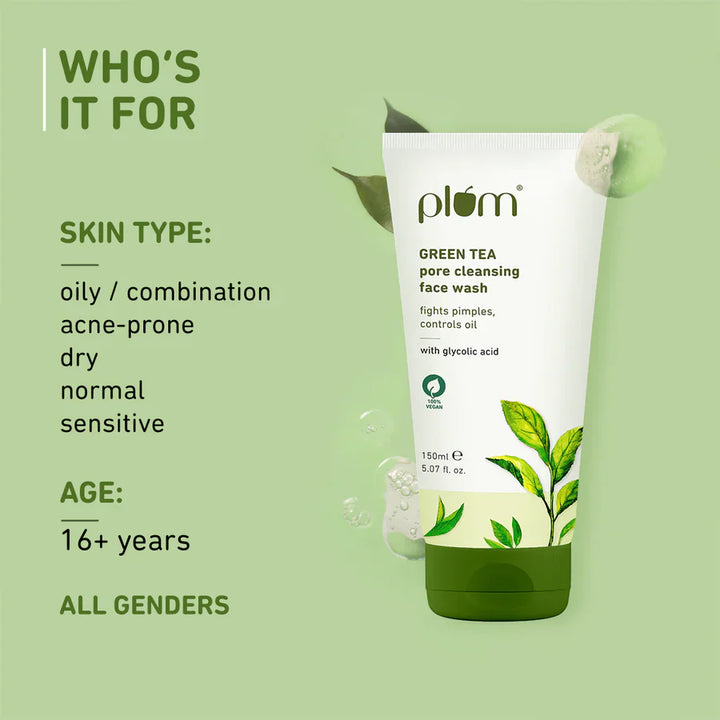 Plum - Green Tea Pore Cleansing Face Wash 150ml
