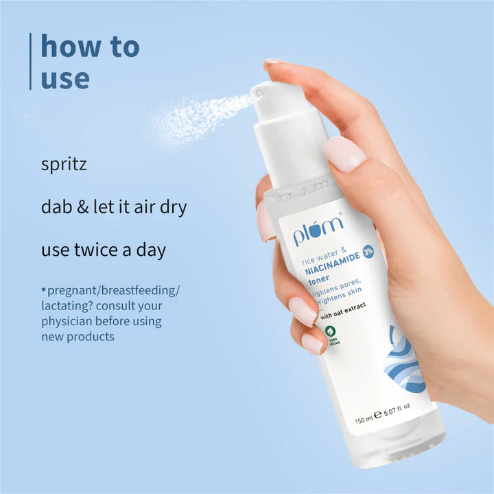 Plum - 3% Niacinamide Face Toner with Rice Water 150ml