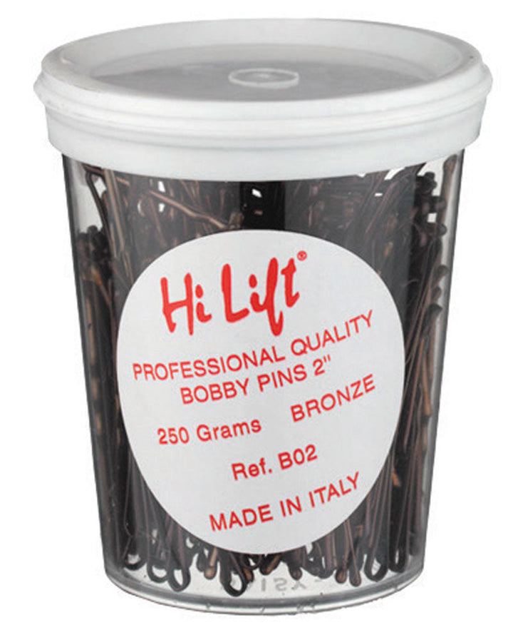 Hi Lift Bobby Pins Bronze 250g Tub - Kess Hair and Beauty