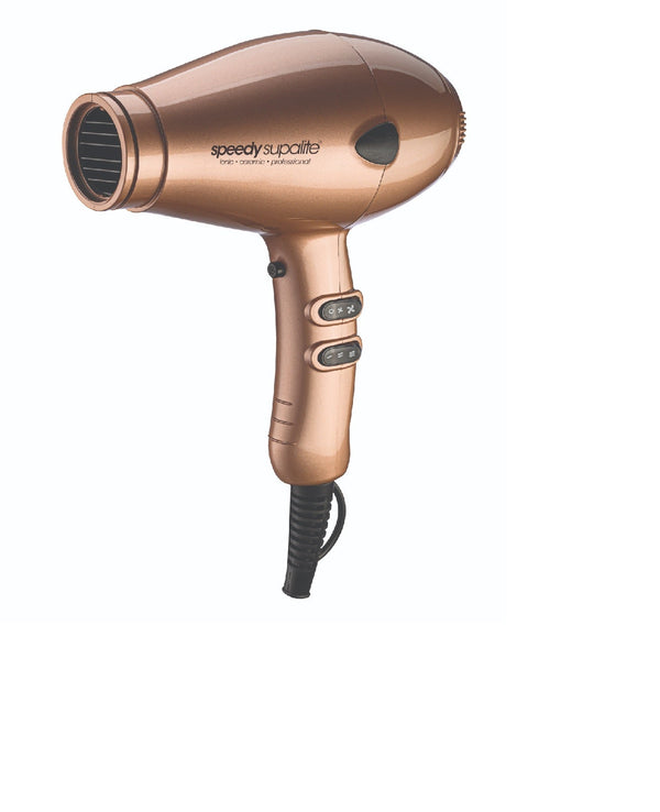 Speedy Supalite Professional Hairdryer - Gold with Diffuser