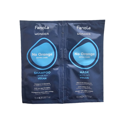 Fanola Wonder No Orange Extra Care Shampoo & Conditioner 15ml Sachet