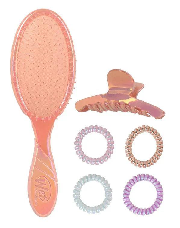 Wet Brush Pro Detangler Holographic Peach Kit