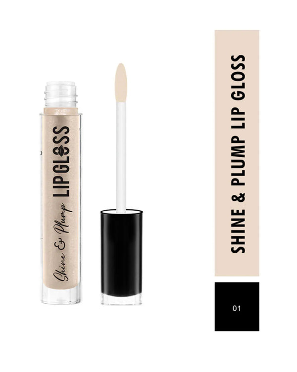 SWISS BEAUTY 
Shine & Plump Lip Gloss 4ml - Nude 01