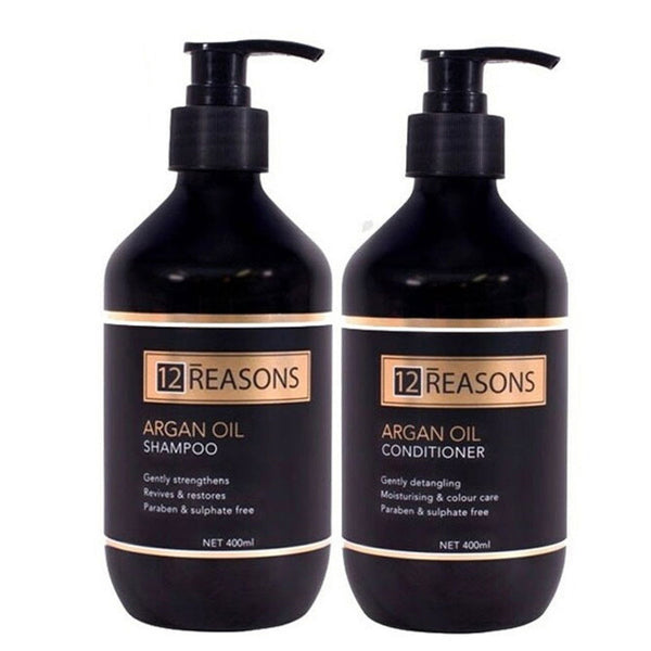 12 Reasons Argan Oil Shampoo and Conditioner 400ml Bundle