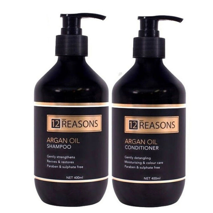12 Reasons Argan Oil Shampoo and Conditioner 400ml Bundle