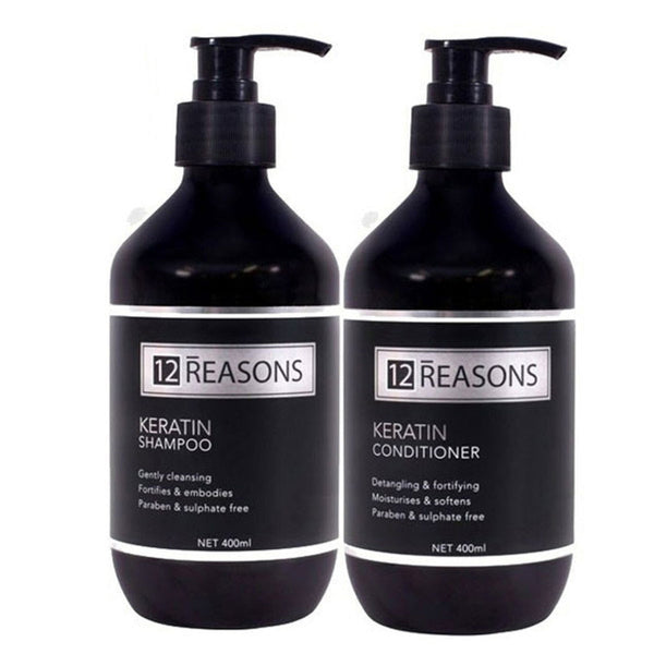 12 Reasons Keratin Shampoo and Conditioner 400ml Bundle