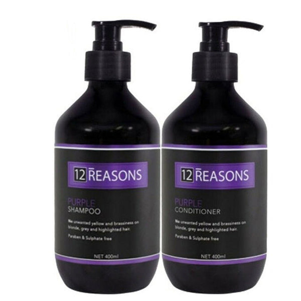12 Reasons Purple Shampoo and Conditioner 400ml Bundle