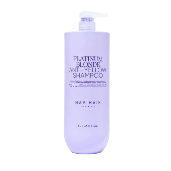 NAK Signature Platinum Blonde Anti-Yellow Shampoo 1 Litre