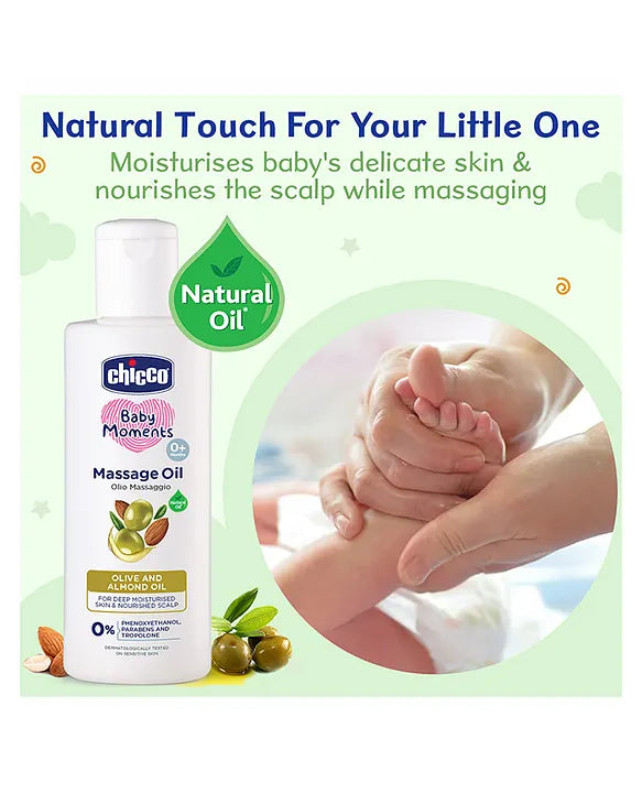 Chicco - Baby Moments Olive & Almond Massage Oil 300ml