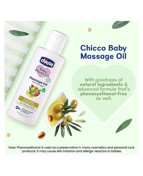 Chicco - Baby Moments Olive & Almond Massage Oil 100ml
