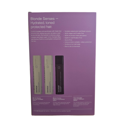 Davroe - Blonde Senses with Tame Detangler Trio Christmas Pack - Hydrated, Toned Protected Hair