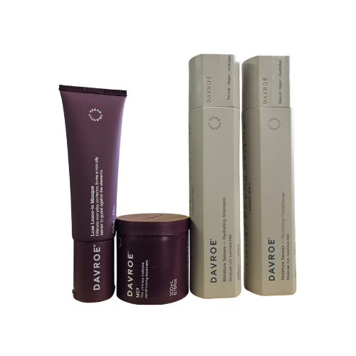 Davroe - Moisture Senses with MCT and Luxe Quad Christmas Pack - Moisture Rich, Luxurious Hair
