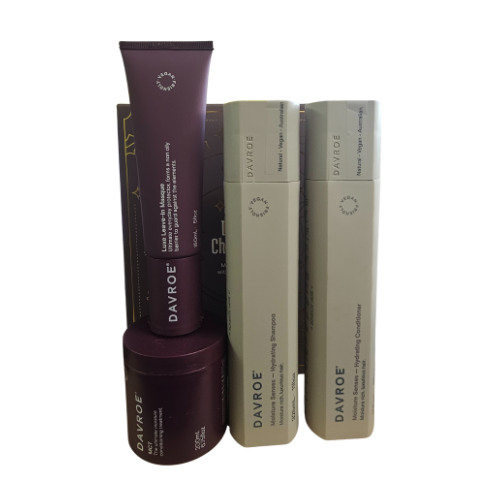 Davroe - Moisture Senses with MCT and Luxe Quad Christmas Pack - Moisture Rich, Luxurious Hair