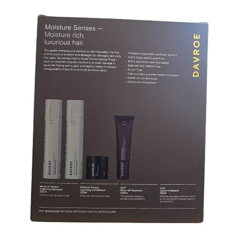 Davroe - Moisture Senses with MCT and Luxe Quad Christmas Pack - Moisture Rich, Luxurious Hair