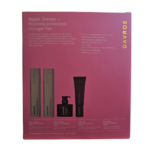 Davroe - Repair Senses Quad Christmas Pack - Restored, Protected, Stronger Hair