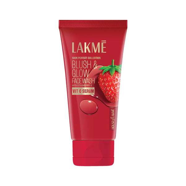 Lakme Blush & Glow Hydrating Strawberry Facewash, with Vitamin C Serum 100g