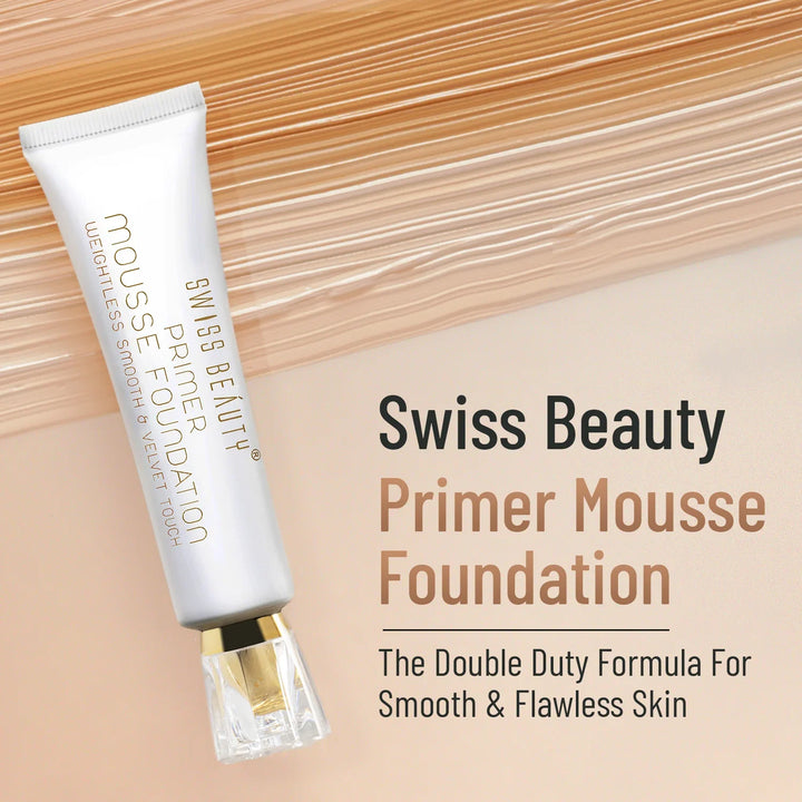 Swiss Beauty - Primer Mousse foundation Shade No. 01 White-Ivory