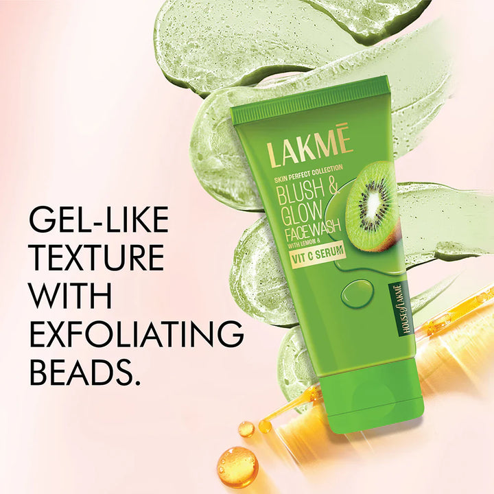 Lakme Blush & Glow Kiwi Freshness Gel Face Wash With Kiwi Extracts 100g