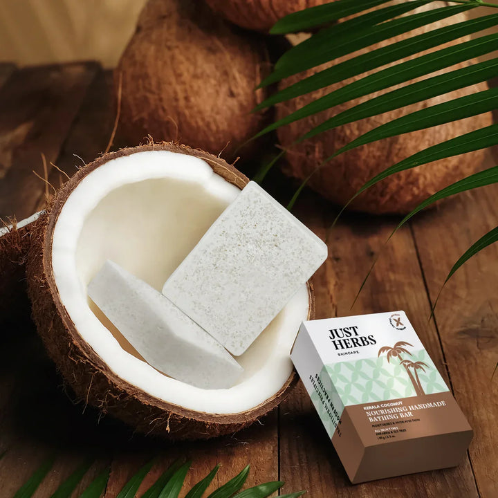Just Herbs - Kerala Coconut Handmade Bathing Bar (100 g)