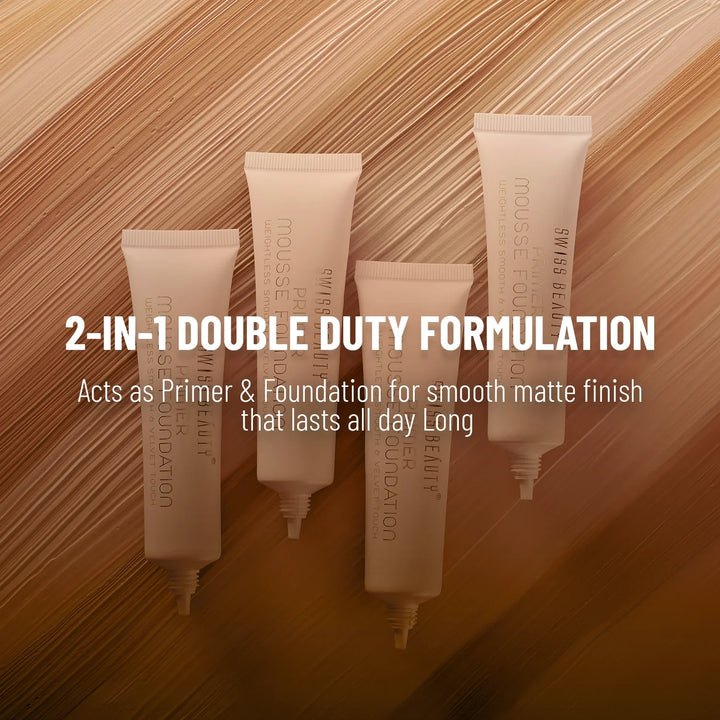 Swiss Beauty - Primer Mousse foundation Shade No. 01 White-Ivory