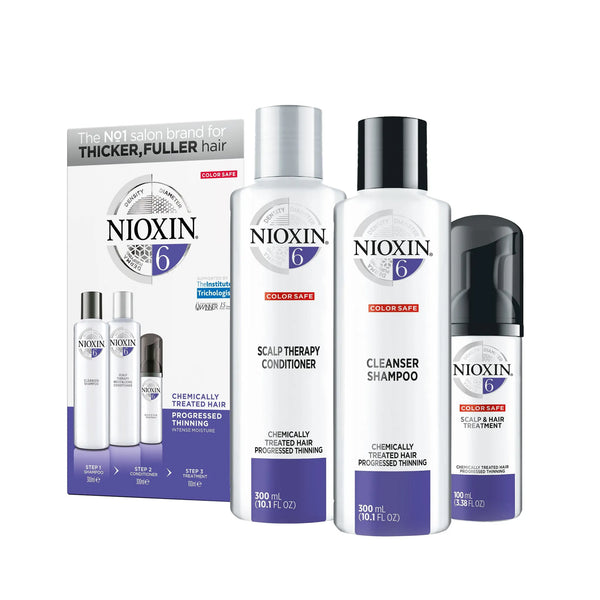 Nioxin System 6 Trio Pack Chemically Treated Hair Progresses Thinning - Kess Hair and Beauty