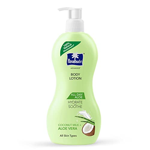 Parachute Advansed All Day Aloe Body Lotion For Women & Men - 100% Natural, 72h Moisturisation 400ml