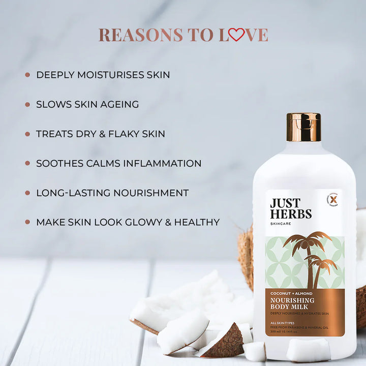 Just Herbs - Nourishing Body Milk with Coconut and Almond 300ml