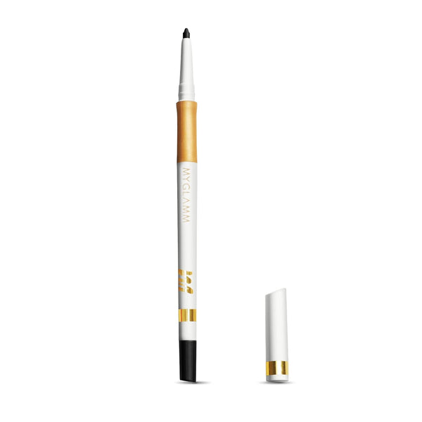 MyGlamm - Jet Set Eyes Kajal Eyeliner - Noir (Black Kohl Stick) | Long Lasting, Waterproof, Smudgeproof, Kohl Kajal Eyliner Pencil