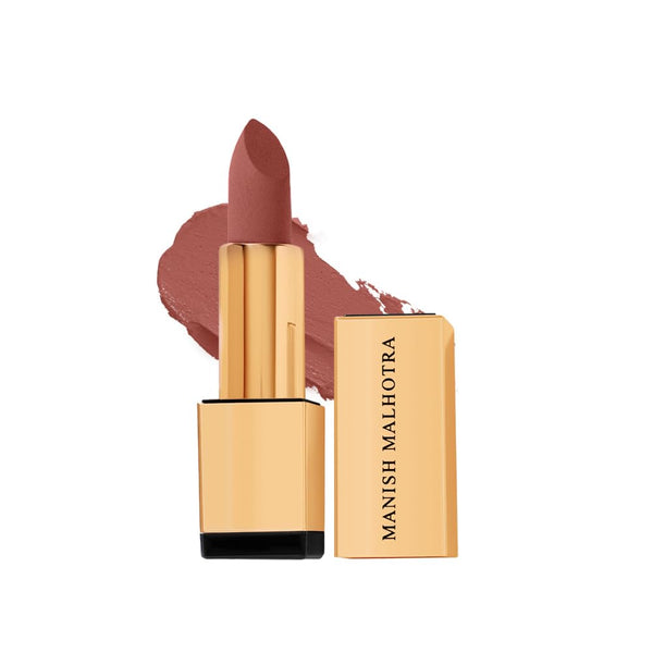 MyGlamm - Manish Malhotra Powder Matte Lipstick - Bohemian Queen (Brown Shade) | Water-resistant, Luxurious, Powder Matte Lip Colour