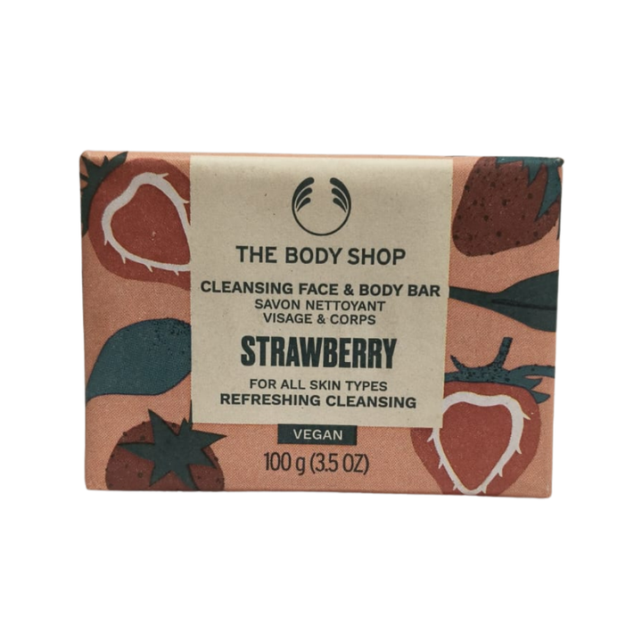 The Body Shop - Strawberry Cleansing Face & Body Bar 100G