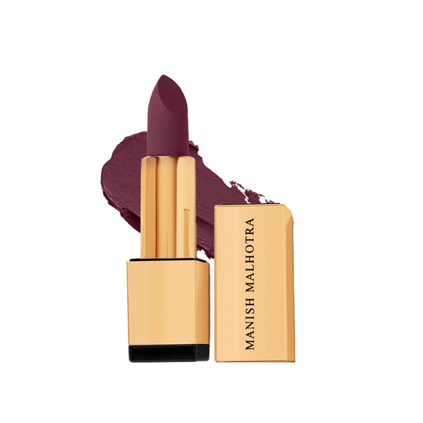 MyGlamm - Manish Malhotra Powder Matte Lipstick - Nude Nuance (Purple with Brown Shade) | Water-resistant, Luxurious, Powder Matte Lip Colour