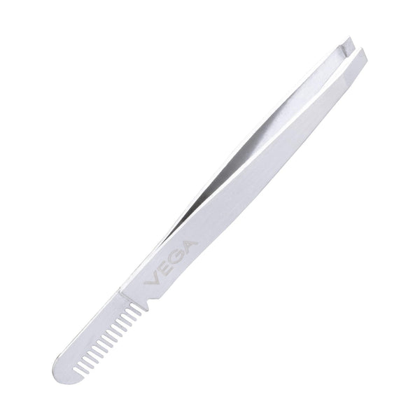 Vega - 2 In 1 Brow Groomer & Tweezer - TWE-01