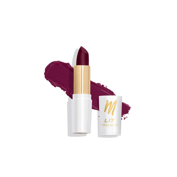 MyGlamm - Lit Moist Matte Lipstick - Wine Charm 4.2g