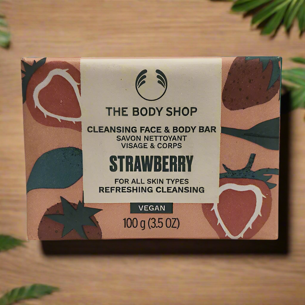 The Body Shop - Strawberry Cleansing Face & Body Bar 100G