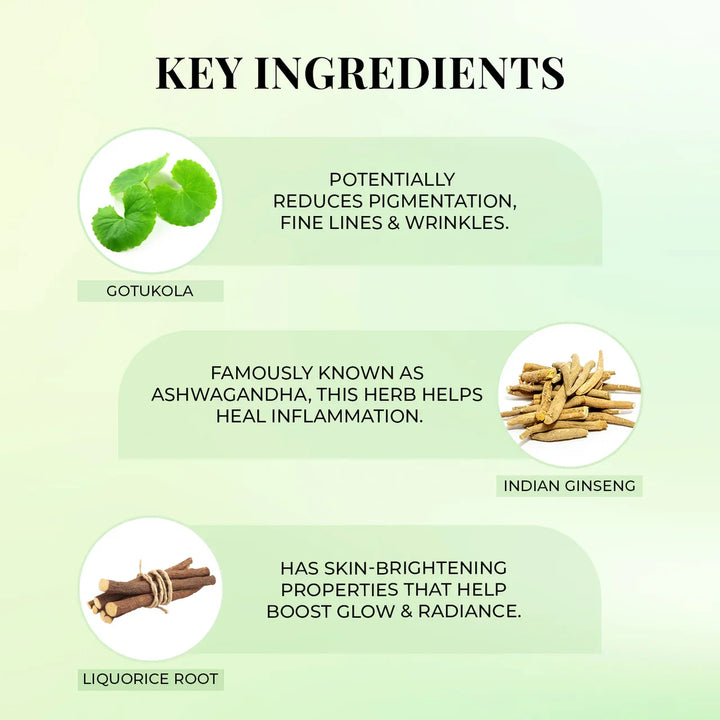 Just Herbs - Glow Boosting Face serum with Gotukola and Indian Ginseng 30ml