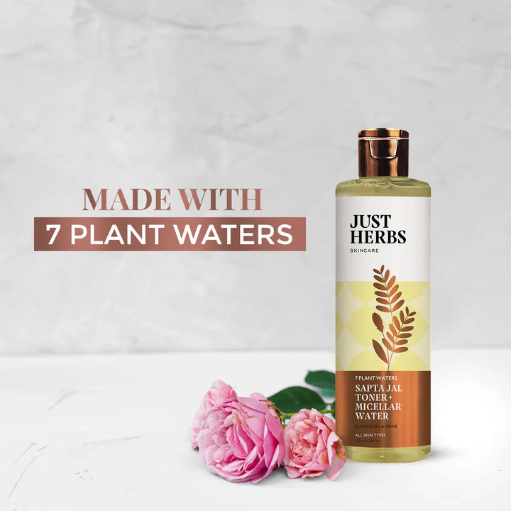 Just Herbs - Sapta Jal Toner + Micellar Water: 7 Plant Waters:100ml