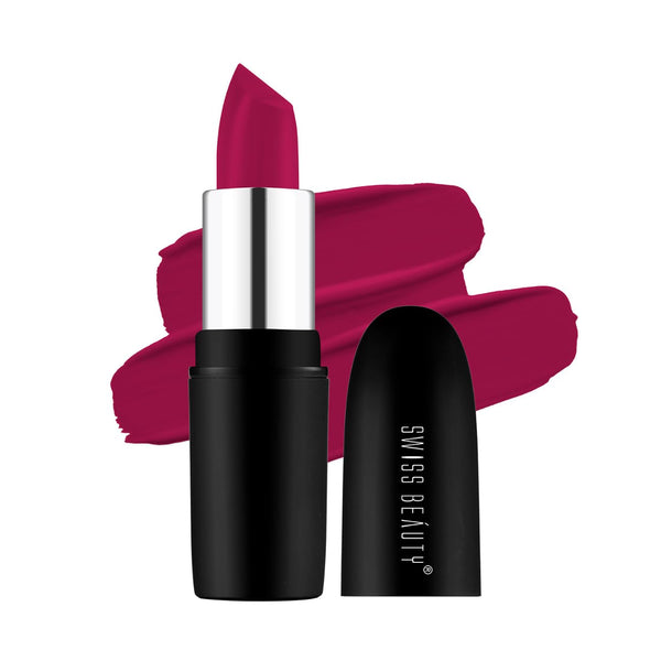 Swiss Beauty - Pure Matte Lipstick Shade No. 211 Magic Maroon