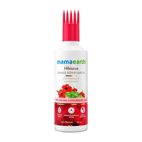 Mamaearth - Hibiscus Damage Repair Hair Oil with Hibiscus & Curry Leaves 150ml
