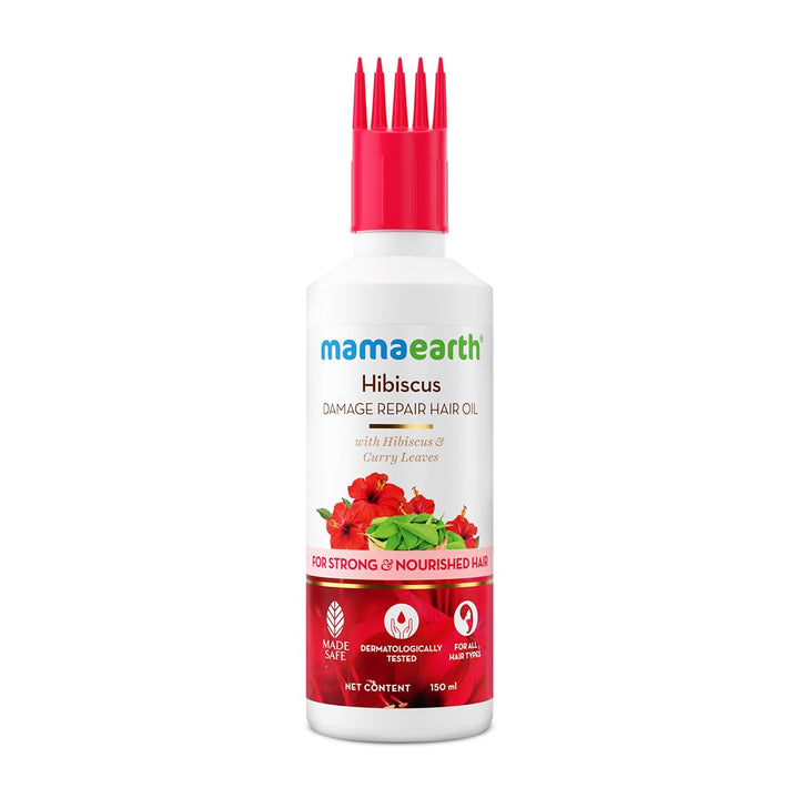 Mamaearth - Hibiscus Damage Repair Hair Oil with Hibiscus & Curry Leaves 150ml