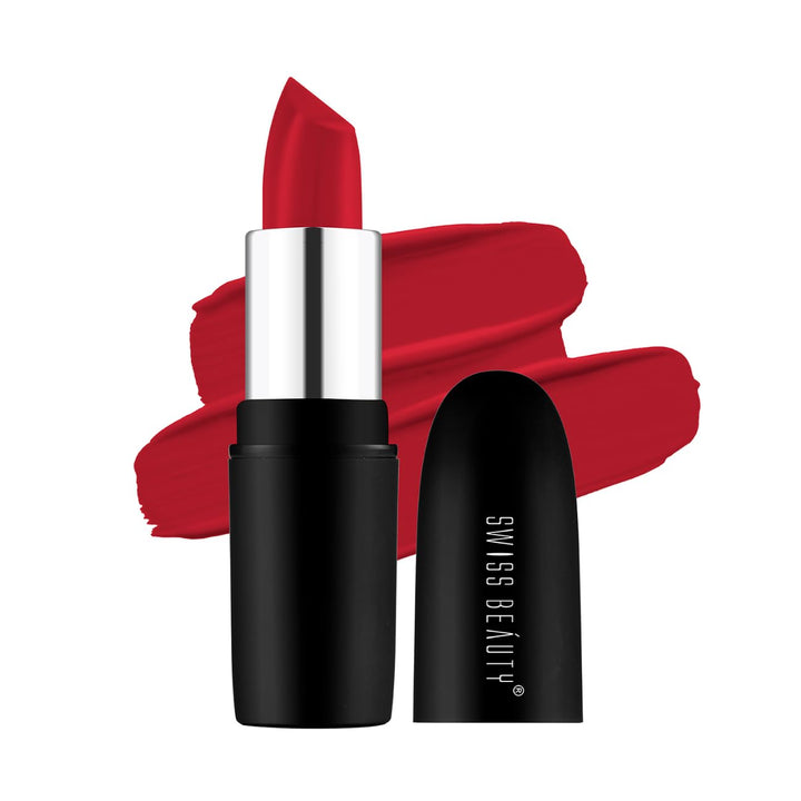 Swiss Beauty - Pure Matte Lipstick Shade No. 201 Russian Red