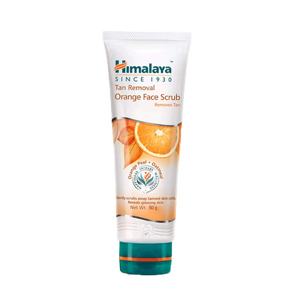 Himalaya Tan Removal Orange Face Scrub with Oatmeal for Glowing Skin - 50g