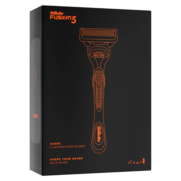 Gillette - Men Fusion5 Premium Gift Set - 1 Handle, 4 Fusion Blades , Travel Case