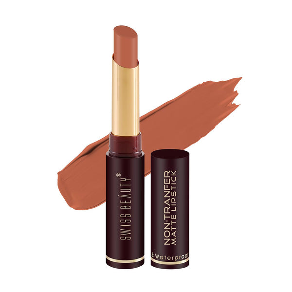 Swiss Beauty - Non-Transfer Smooth & Waterproof Matte Lipstick Shade No. 25 Choco Kiss