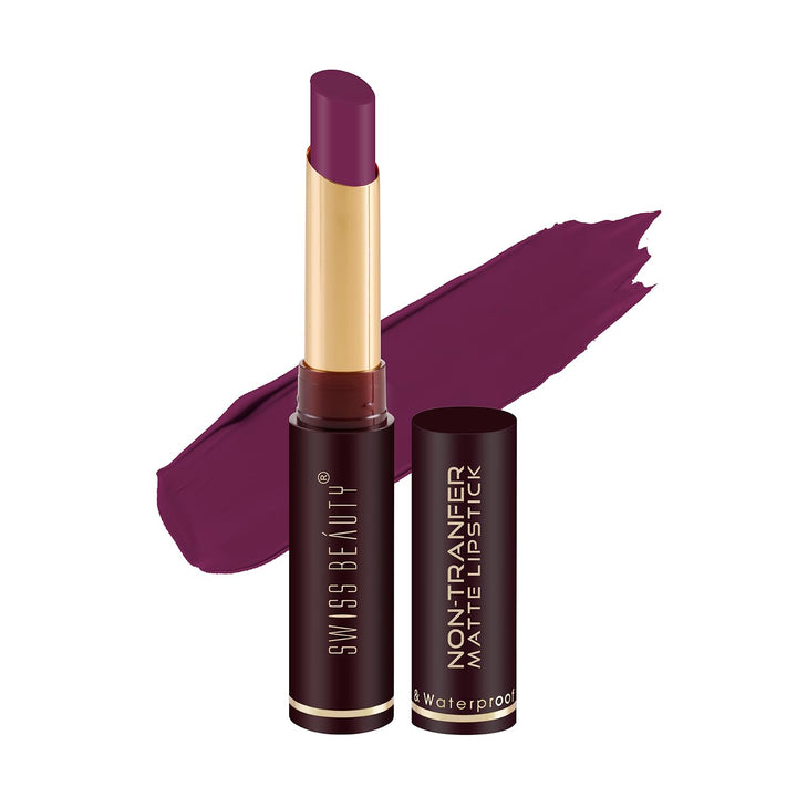 Swiss Beauty - Non-Transfer Smooth & Waterproof Matte Lipstick Shade No. 12 Attitude