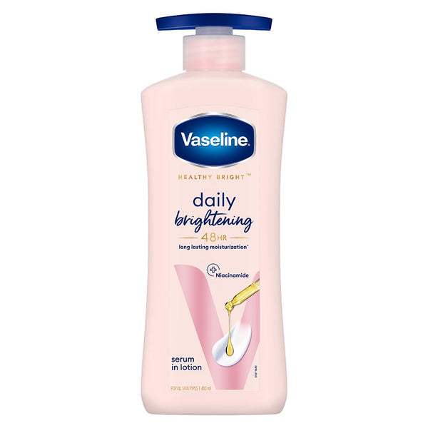 Vaseline Unisex Healthy Bright Daily Brightening Body Lotion with Mineral Oil 400 ml