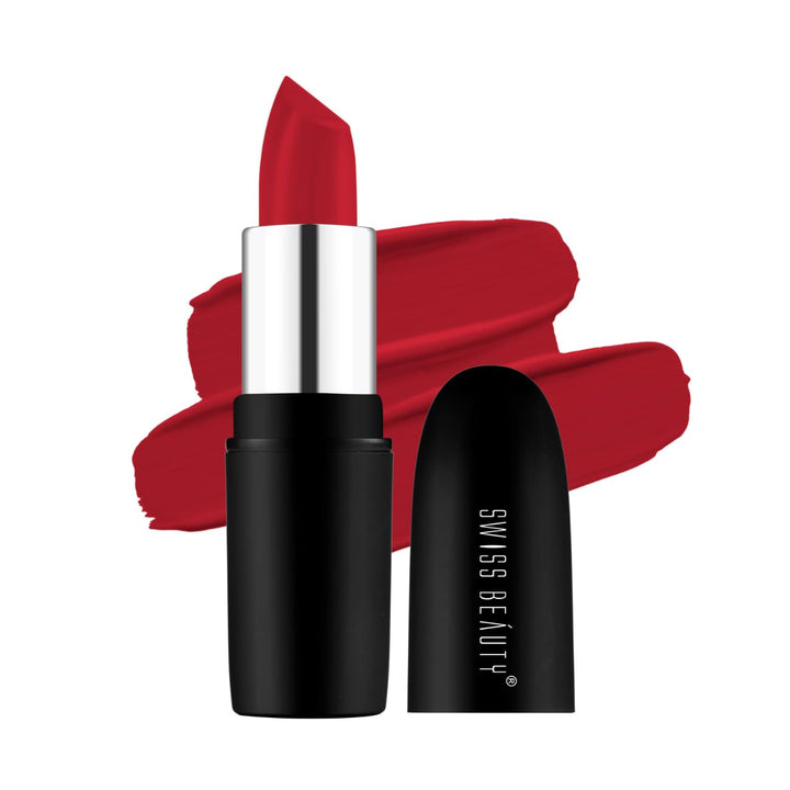 Swiss Beauty - Pure Matte Lipstick Shade No. 221 Hot Red