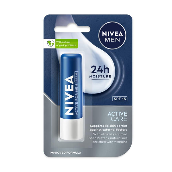 Nivea - Men B5 24h Active Care SPF 15 Lip Balm 4.8g