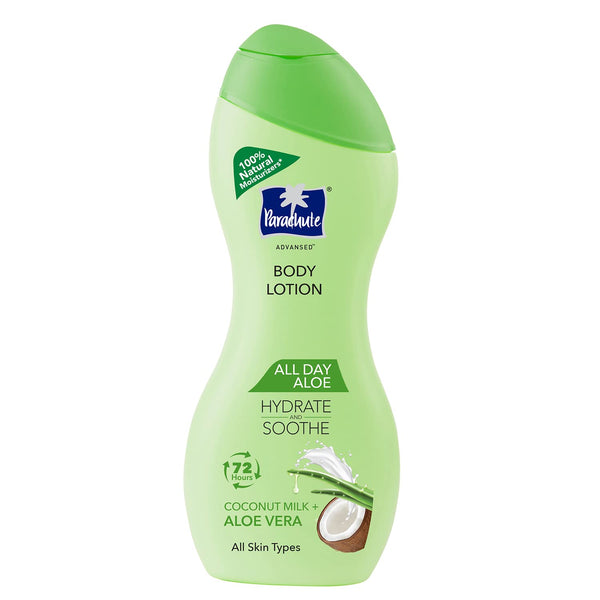 Parachute Advansed All Day Aloe Body Lotion For Women & Men - 100% Natural, 72h Moisturisation 250ml